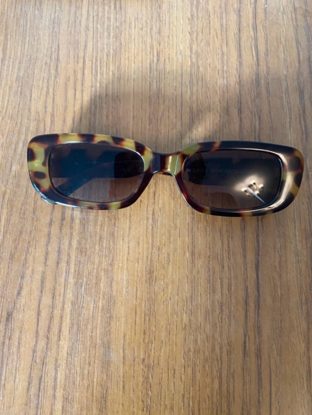 ASOS rectangular tortoise sunglasses